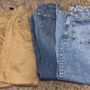 Kids Blue and Tan Jeans Set
